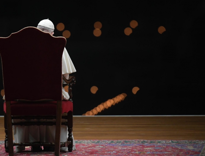 Pope Francis during Via Crucis on Good Friday, April 10, 2020. Pope Francis during Via Crucis on Good Friday, April 10, 2020.