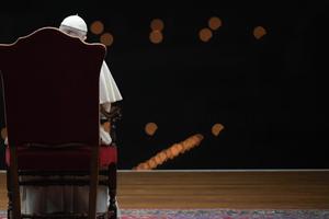 Pope Francis during Via Crucis on Good Friday, April 10, 2020. Pope Francis during Via Crucis on Good Friday, April 10, 2020.