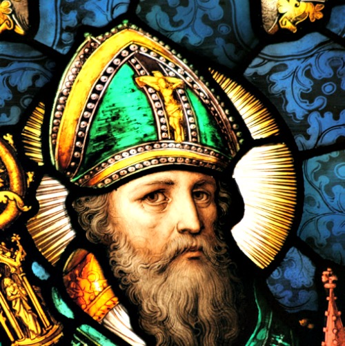St. Patrick; below, a Montserratian islander in costume for St. Patrick's week. St. Patrick; below, a Montserratian islander in costume for St. Patrick's week.
