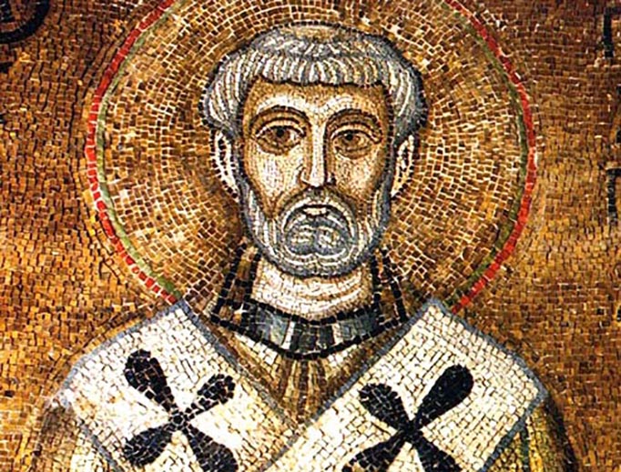 11th-century mosaic of St. Clement from St. Sophia of Kyiv 11th-century mosaic of St. Clement from St. Sophia of Kyiv