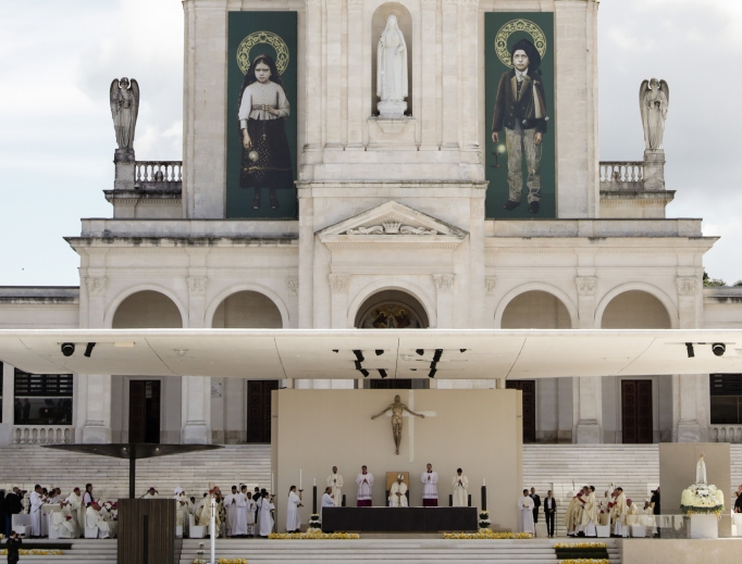 Above, the canonization Mass for Sts. Francisco and Jacinta Marto on May 13, the feast of Our Lady of Fatima. Today marks 100 years after the first Marian apparition. Above, the canonization Mass for Sts. Francisco and Jacinta Marto on May 13, the feast of Our Lady of Fatima. Today marks 100 years after the first Marian apparition.