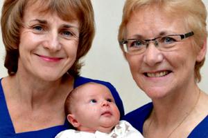 Scottish midwives Connie Wood (l) and Mary Doogan
Scottish midwives Connie Wood (l) and Mary Doogan