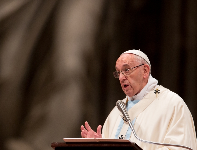 Pope Francis preaches in St. Peter's Basilica for the Solemnity of Mary, Mother of God Jan. 1. Pope Francis preaches in St. Peter's Basilica for the Solemnity of Mary, Mother of God Jan. 1.