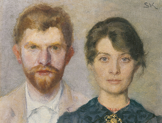 Peder Severin and Marie Krøyer, “Double Portrait”, 1890. Peder Severin was painted by Marie, and Marie by Peder Severin. Peder Severin and Marie Krøyer, “Double Portrait”, 1890. Peder Severin was painted by Marie, and Marie by Peder Severin.