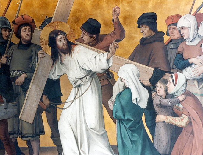 Theophile Marie Francois Lybaert (1848-1927), “Jesus Meets the Daughters of Jerusalem” Theophile Marie Francois Lybaert (1848-1927), “Jesus Meets the Daughters of Jerusalem”