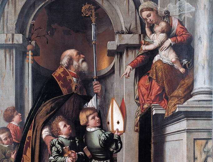 Moretto da Brescia, “St. Nicholas of Bari Presents the Rovelli Students to Madonna and Child,” 1539 Moretto da Brescia, “St. Nicholas of Bari Presents the Rovelli Students to Madonna and Child,” 1539