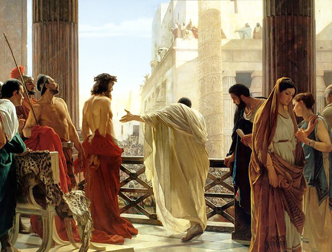 John 18:37-38: “So Pilate said to him, ‘Then you are a king?’ Jesus answered, ‘You say I am a king. For this I was born and for this I came into the world, to testify to the truth. Everyone who belongs to the truth listens to my voice.’ Pilate said to him, ‘What is truth?’” John 18:37-38: “So Pilate said to him, ‘Then you are a king?’ Jesus answered, ‘You say I am a king. For this I was born and for this I came into the world, to testify to the truth. Everyone who belongs to the truth listens to my voice.’ Pilate said to him, ‘What is truth?’”