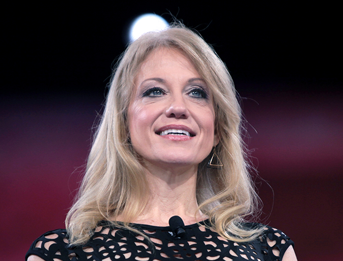 Kellyanne Conway speaks at the Conservative Political Action Conference (CPAC) in National Harbor, Maryland, on March 4, 2016.
Kellyanne Conway speaks at the Conservative Political Action Conference (CPAC) in National Harbor, Maryland, on March 4, 2016.