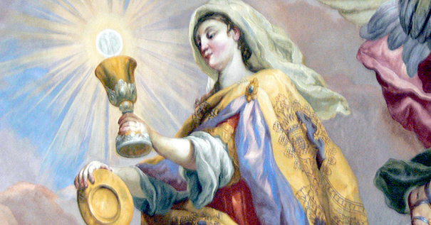 "Allegory of Faith - Eucharist". Fresco in Karlskirche, Vienna, by Johann Michael Rottmayr (1714). "Allegory of Faith - Eucharist". Fresco in Karlskirche, Vienna, by Johann Michael Rottmayr (1714).