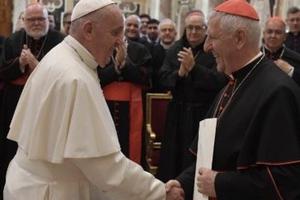 Pope Francis greets participants of Plenary of the Congregation for Catholic Education. Pope Francis greets participants of Plenary of the Congregation for Catholic Education.