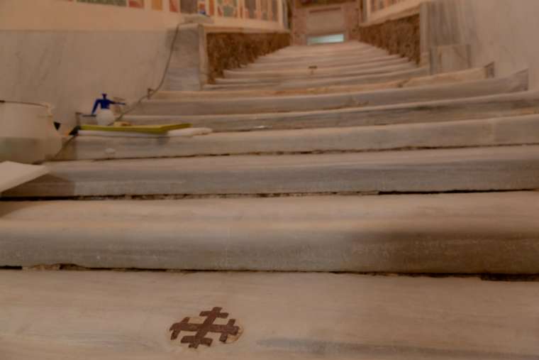 The Scala Sancta during their recent restoration. The Scala Sancta during their recent restoration.