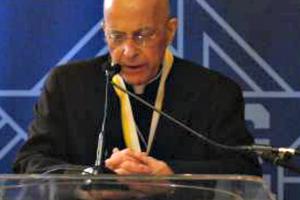 Cardinal Francis George speaks Jan. 30 after receiving the Gaudium et Spes Award medal from the Knights of Columbus. Cardinal Francis George speaks Jan. 30 after receiving the Gaudium et Spes Award medal from the Knights of Columbus.