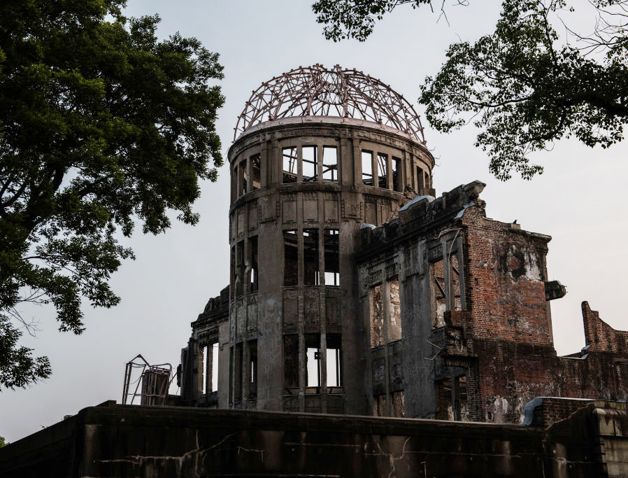 The Atomic Bomb Dome is pictured on Aug. 4, 2020 in Hiroshima, Japan. This Thursday will mark the 75th anniversary of the atomic bombing of Hiroshima in which between 90,000 to 146,000 people were killed and the entire city destroyed in the first use of a nuclear weapon in armed conflict. Survivors and dignitaries including Japan's Prime Minister Shinzo Abe will attend a commemoration that has been scaled back because of COVID-19 restrictions. The Atomic Bomb Dome is pictured on Aug. 4, 2020 in Hiroshima, Japan. This Thursday will mark the 75th anniversary of the atomic bombing of Hiroshima in which between 90,000 to 146,000 people were killed and the entire city destroyed in the first use of a nuclear weapon in armed conflict. Survivors and dignitaries including Japan's Prime Minister Shinzo Abe will attend a commemoration that has been scaled back because of COVID-19 restrictions.