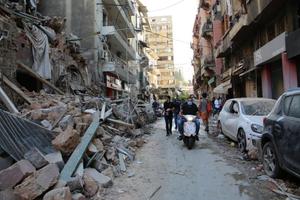 Damage is widespread in downtown Beirut following an explosion at the city's port. Damage is widespread in downtown Beirut following an explosion at the city's port.