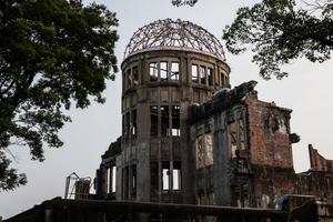 The Atomic Bomb Dome is pictured on Aug. 4, 2020 in Hiroshima, Japan. This Thursday will mark the 75th anniversary of the atomic bombing of Hiroshima in which between 90,000 to 146,000 people were killed and the entire city destroyed in the first use of a nuclear weapon in armed conflict. Survivors and dignitaries including Japan's Prime Minister Shinzo Abe will attend a commemoration that has been scaled back because of COVID-19 restrictions. The Atomic Bomb Dome is pictured on Aug. 4, 2020 in Hiroshima, Japan. This Thursday will mark the 75th anniversary of the atomic bombing of Hiroshima in which between 90,000 to 146,000 people were killed and the entire city destroyed in the first use of a nuclear weapon in armed conflict. Survivors and dignitaries including Japan's Prime Minister Shinzo Abe will attend a commemoration that has been scaled back because of COVID-19 restrictions.