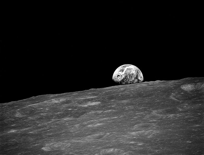The first photograph taken by humans of Earthrise during Apollo 8, Dec. 24, 1968 The first photograph taken by humans of Earthrise during Apollo 8, Dec. 24, 1968