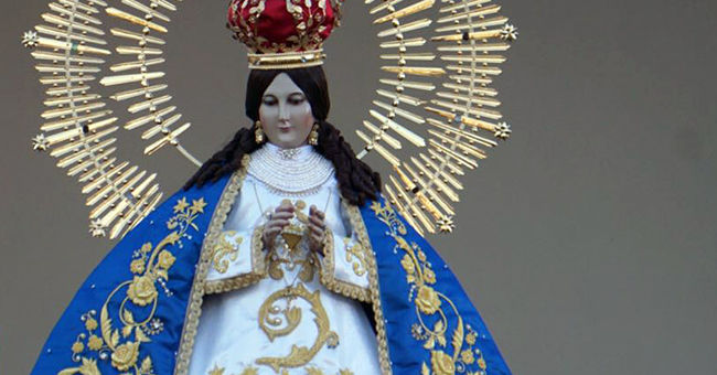 A statue of Our Lady of Health from Patzcuaro during Mass with Pope Francis at Venustiano Carranza Stadium in Morelia, Mexico, on February 16, 2016. A statue of Our Lady of Health from Patzcuaro during Mass with Pope Francis at Venustiano Carranza Stadium in Morelia, Mexico, on February 16, 2016.