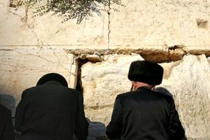 Jews praying at the Western Wall. Jews praying at the Western Wall.