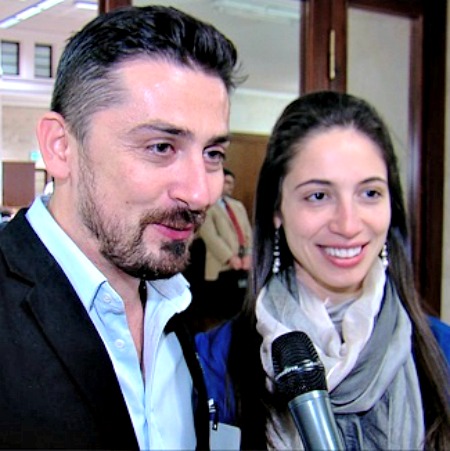 Dan and Julia Calinescu speak with CNA during a May 3 international pro-life leaders conference in Rome.
Dan and Julia Calinescu speak with CNA during a May 3 international pro-life leaders conference in Rome.