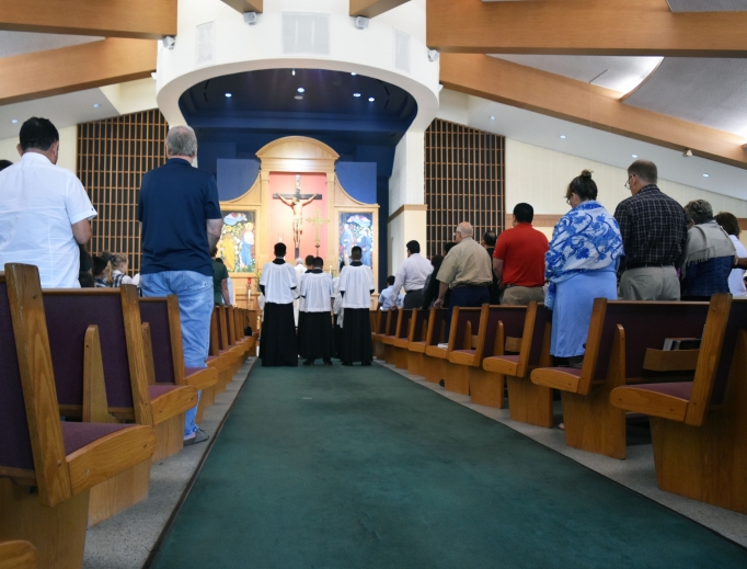 Above, St. Elizabeth Ann Seton in Houston; below St. Matthew's in Charlotte, North Carolina. Above, St. Elizabeth Ann Seton in Houston; below St. Matthew's in Charlotte, North Carolina.