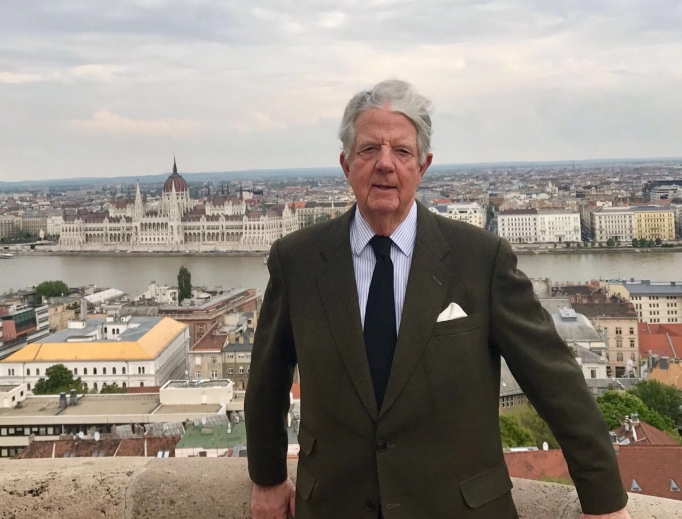 Archduke Michael Habsburg-Lothringen poses in front of the Hungarian Parliament. Archduke Michael Habsburg-Lothringen poses in front of the Hungarian Parliament.