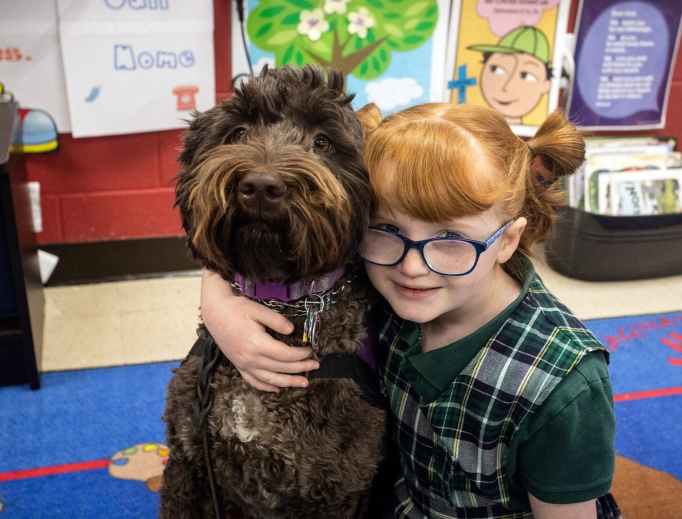 Hadley Jo Lange and her faithful service dog, Ariel, are the best of friends. Hadley Jo Lange and her faithful service dog, Ariel, are the best of friends.