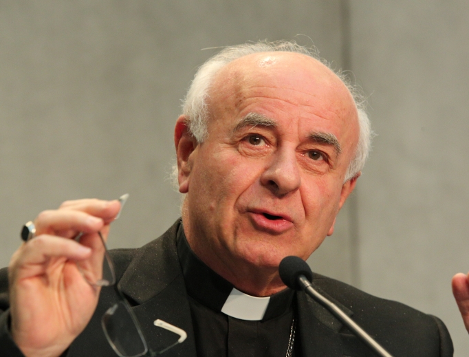 Archbishop Vincenzo Paglia at a press briefing about the next World Meeting of Families, to be held in 2018 in Dublin, Ireland.
Archbishop Vincenzo Paglia at a press briefing about the next World Meeting of Families, to be held in 2018 in Dublin, Ireland.