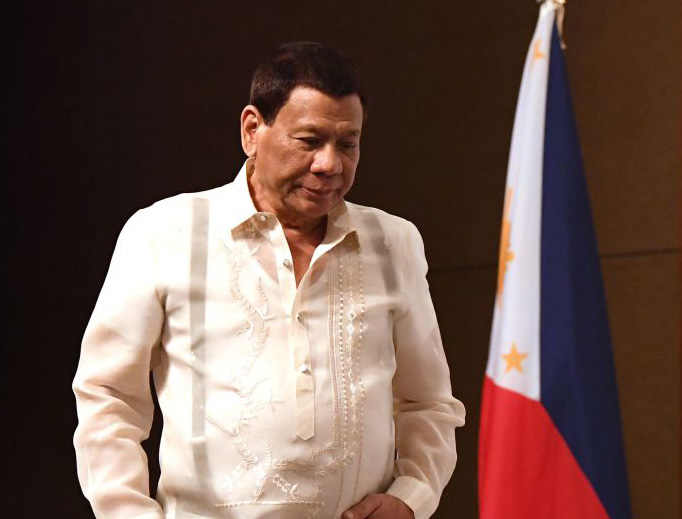 Philippine President Rodrigo Duterte attends a business forum on June 5, 2018. Philippine President Rodrigo Duterte attends a business forum on June 5, 2018.