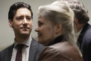 David Daleiden, left, and Sandra Merritt, foreground, wait outside of a courtroom in San Francisco Feb. 11. The two pro-life activists and journalists have been charged with invasion of privacy for secretly making videos of Planned Parenthood employees talking about the organization’s trafficking of fetal body parts. Now, the California Supreme Court will review claim of political bias in the case.
David Daleiden, left, and Sandra Merritt, foreground, wait outside of a courtroom in San Francisco Feb. 11. The two pro-life activists and journalists have been charged with invasion of privacy for secretly making videos of Planned Parenthood employees talking about the organization’s trafficking of fetal body parts. Now, the California Supreme Court will review claim of political bias in the case.