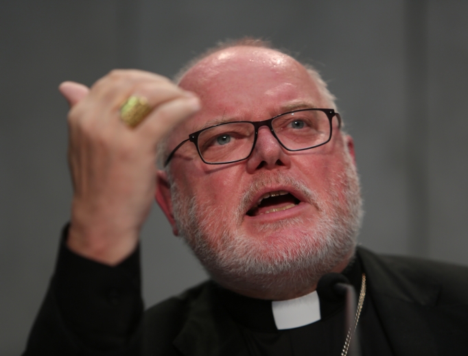 Cardinal Reinhard Marx speaks at the Vatican Press Office on Oct. 17, 2014.
Cardinal Reinhard Marx speaks at the Vatican Press Office on Oct. 17, 2014.