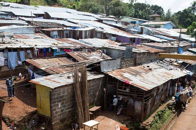 A shantytown in Freetown, Sierra Leone, in November 2013. A shantytown in Freetown, Sierra Leone, in November 2013.