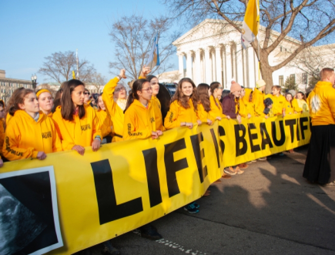 Students attending the March for Life in Washington, D.C., 2019. Students attending the March for Life in Washington, D.C., 2019.