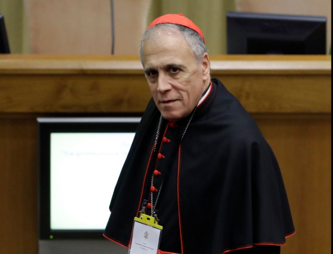Cardinal Daniel DiNardo of the Archdiocese of Galveston-Houston waits for the arrival of Pope Francis for the third day of the Vatican abuse summit Feb. 23. Cardinal Daniel DiNardo of the Archdiocese of Galveston-Houston waits for the arrival of Pope Francis for the third day of the Vatican abuse summit Feb. 23.