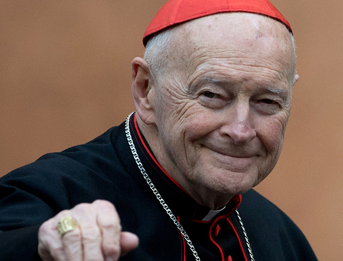 Then-Cardinal Theodore McCarrick arrives for a meeting on the eve of the start of the conclave on March 11, 2013 at the Vatican.
Then-Cardinal Theodore McCarrick arrives for a meeting on the eve of the start of the conclave on March 11, 2013 at the Vatican.