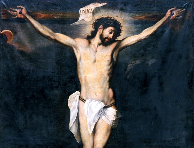 Fray Juan del Santísimo Sacramento (1611–1680), “Calvario con Carmelita” Fray Juan del Santísimo Sacramento (1611–1680), “Calvario con Carmelita”