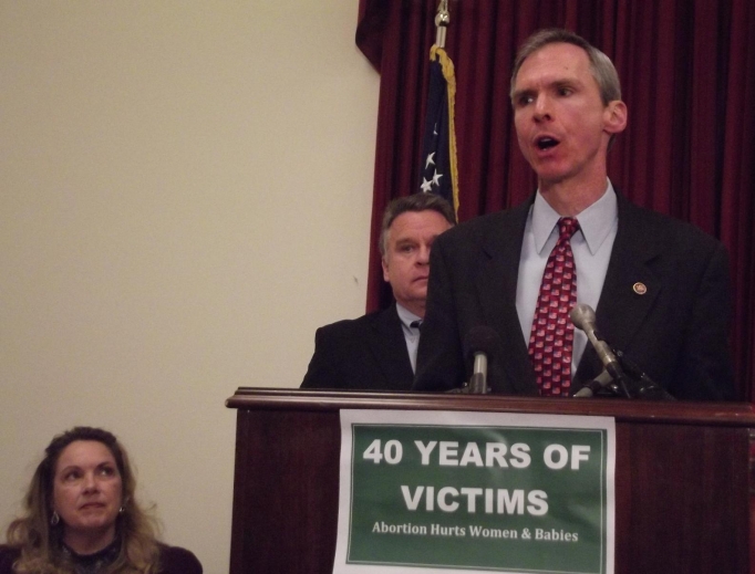 Rep. Dan Lipinski, D-Ill., speaks at a press conference on the 40th anniversary of Roe v. Wade on Capitol Hill. Rep. Dan Lipinski, D-Ill., speaks at a press conference on the 40th anniversary of Roe v. Wade on Capitol Hill.