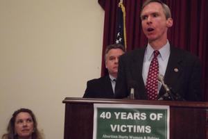 Rep. Dan Lipinski, D-Ill., speaks at a press conference on the 40th anniversary of Roe v. Wade on Capitol Hill. Rep. Dan Lipinski, D-Ill., speaks at a press conference on the 40th anniversary of Roe v. Wade on Capitol Hill.