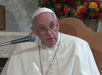Pope Francis addressing Rome's Evangelical Lutheran Church Pope Francis addressing Rome's Evangelical Lutheran Church