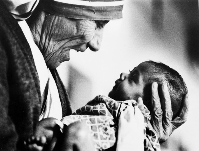 Mother Teresa cradles an armless baby girl at a Missionaries of Charity orphanage in Kolkata, India, in 1978. A champion among the poorest of the poor, Mother Teresa will be canonized Sept. 4 at the Vatican. Mother Teresa cradles an armless baby girl at a Missionaries of Charity orphanage in Kolkata, India, in 1978. A champion among the poorest of the poor, Mother Teresa will be canonized Sept. 4 at the Vatican.