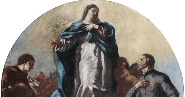 Leonardo Antonio Olivieri (1689–c.1750), "The Immaculate Virgin with Saint Anthony and Saint Camillo of Lellis" Leonardo Antonio Olivieri (1689–c.1750), "The Immaculate Virgin with Saint Anthony and Saint Camillo of Lellis"