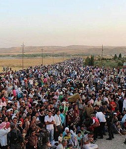 Syrian refugees pour into Iraqi Kurdistan. Syrian refugees pour into Iraqi Kurdistan.