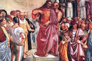 Luca Signorelli, “Sermon and Deeds of the Antichrist” (c. 1500) Luca Signorelli, “Sermon and Deeds of the Antichrist” (c. 1500)