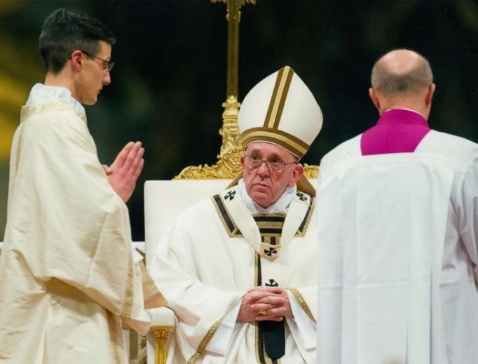 Pope Francis celebrates Mass at Miles Christi on Christmas Eve in 2015. Pope Francis celebrates Mass at Miles Christi on Christmas Eve in 2015.