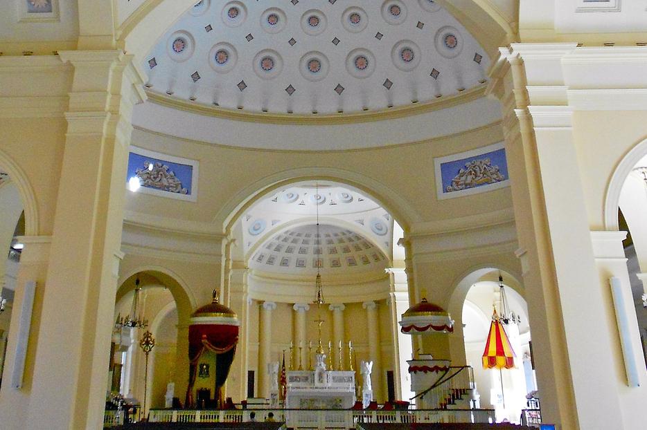The Basilica of the Assumption in Baltimore is the first cathedral in the United States The Basilica of the Assumption in Baltimore is the first cathedral in the United States