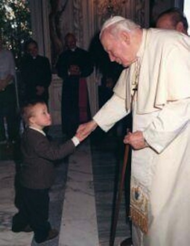Two saints meet in person Two saints meet in person
