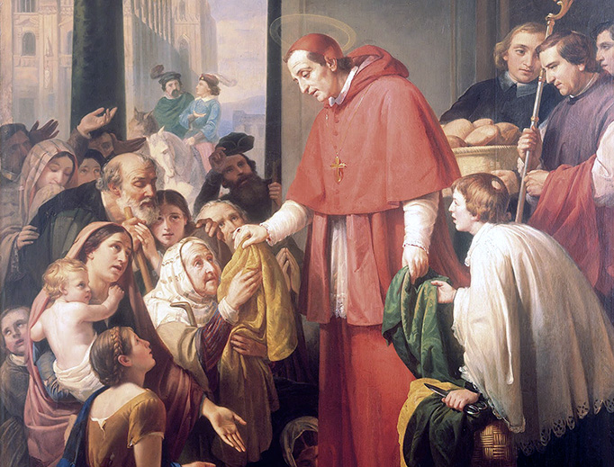 José Salomé Pina (1830-1909), “Saint Charles Borromeo Handing out Alms to the People”, 1853 José Salomé Pina (1830-1909), “Saint Charles Borromeo Handing out Alms to the People”, 1853
