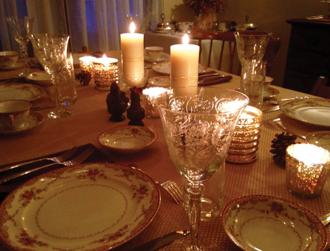A THANKFUL TABLE. Emily Stimpson Chapman enjoys cooking and entertaining, bringing joy and Christlike love to her table, including at Thanksgiving. A THANKFUL TABLE. Emily Stimpson Chapman enjoys cooking and entertaining, bringing joy and Christlike love to her table, including at Thanksgiving.