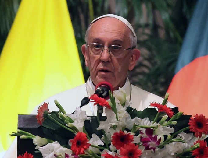 Pope Francis speaks to civic authorities in Dhaka, Bangladesh, Nov. 30. Pope Francis speaks to civic authorities in Dhaka, Bangladesh, Nov. 30.