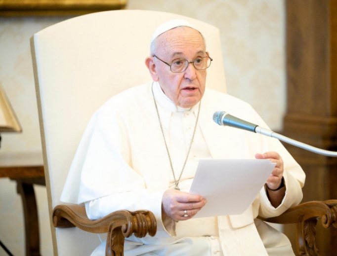 Pope Francis during his weekly General Audience on June 8, 2020. Pope Francis during his weekly General Audience on June 8, 2020.