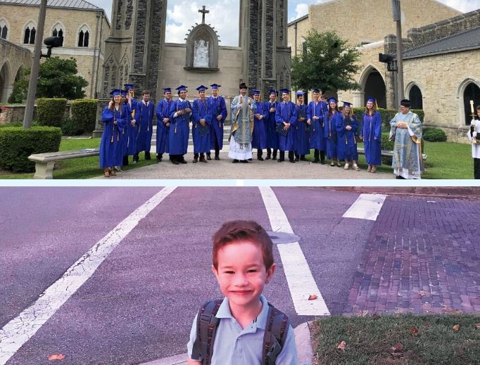 Top to bottom: Houston’s Holy House Academy provides home-school families with traditional educational support. And St. Francis de Sales School in Newark, Ohio, educates students like Patrick Gassman, whose family participates in EdChoice, Ohio’s voucher system. Top to bottom: Houston’s Holy House Academy provides home-school families with traditional educational support. And St. Francis de Sales School in Newark, Ohio, educates students like Patrick Gassman, whose family participates in EdChoice, Ohio’s voucher system.